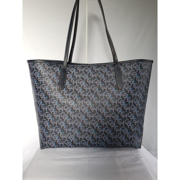 Coach City Tote(CF342) in Navy Blue Monogram Print - Picture 2 of 15